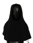 Elegant Black Hooded Scarf Wrap