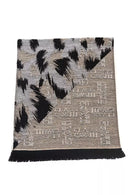 Cavalli Class Beige Wool Men Scarf