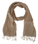 Chic Beige Fringed Scarf for Women