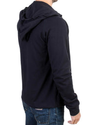 Costume National Elegant Blue Hooded Cotton Sweater