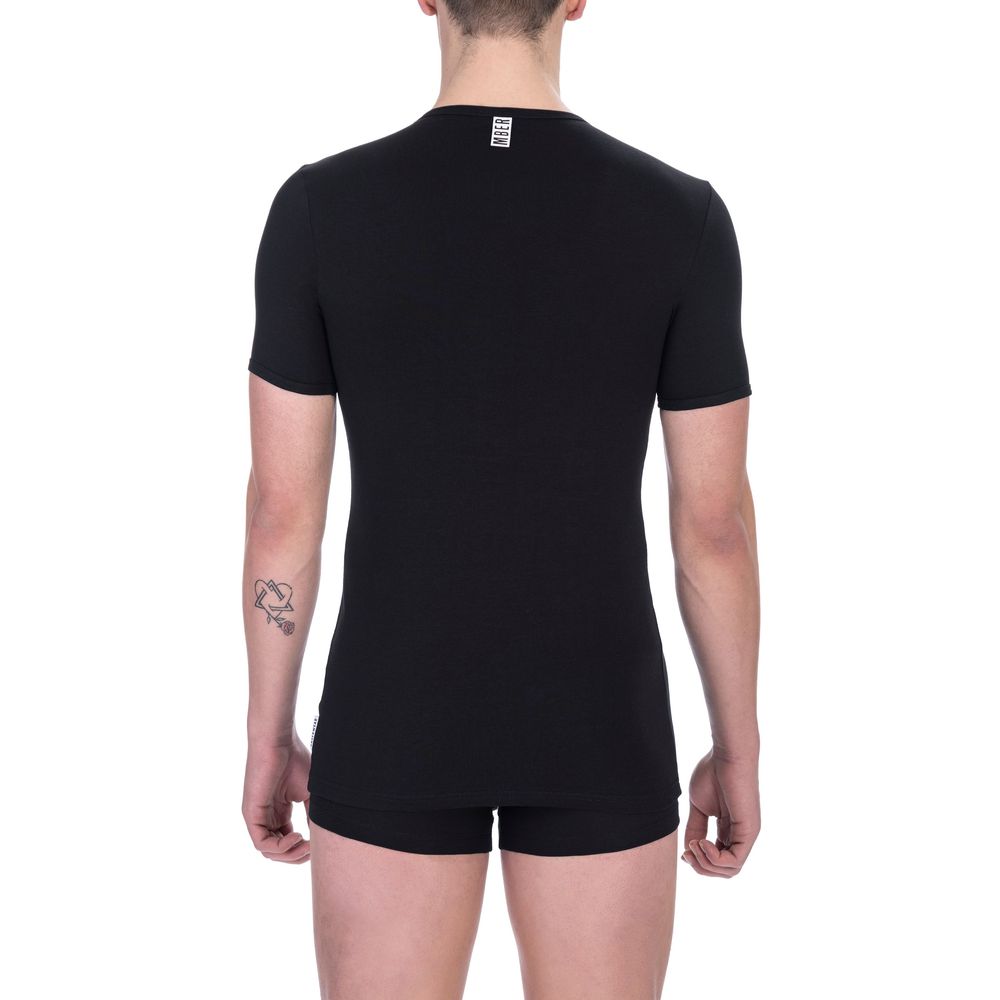 Bikkembergs Black Cotton Men T-Shirt