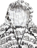 Chic Hooded Logo Print Blouson Tee