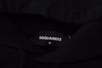 Dsquared² Black Cotton Hooded Printed Men Pullover Sweater