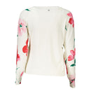 Desigual Elegant Crew Neck Sweater with Contrast Details