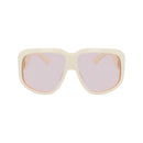 Longchamp White Acetate Sunglasses