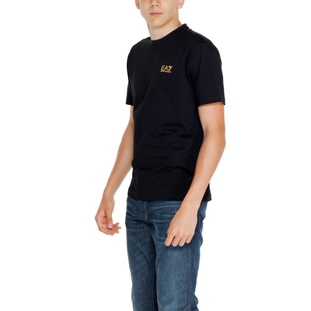 EA7 Emporio Armani Black Cotton T-Shirt