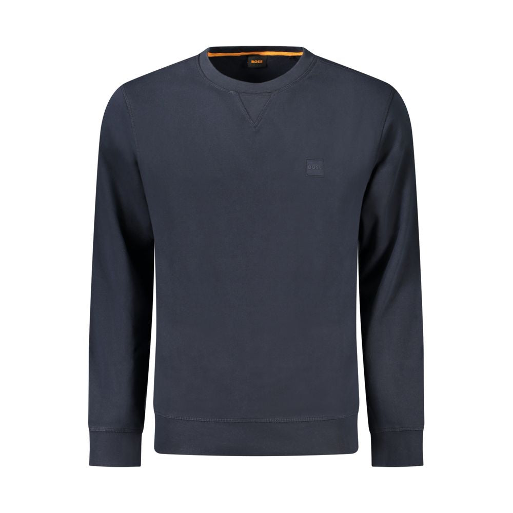 Hugo Boss Blue Cotton Men Sweater