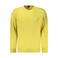 Hugo Boss Yellow Cotton Men Sweater