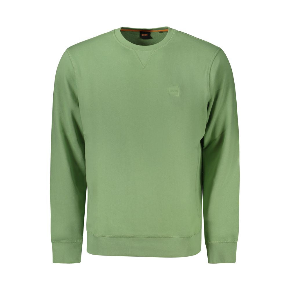 Hugo Boss Green Cotton Men Sweater