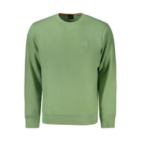 Hugo Boss Green Cotton Men Sweater