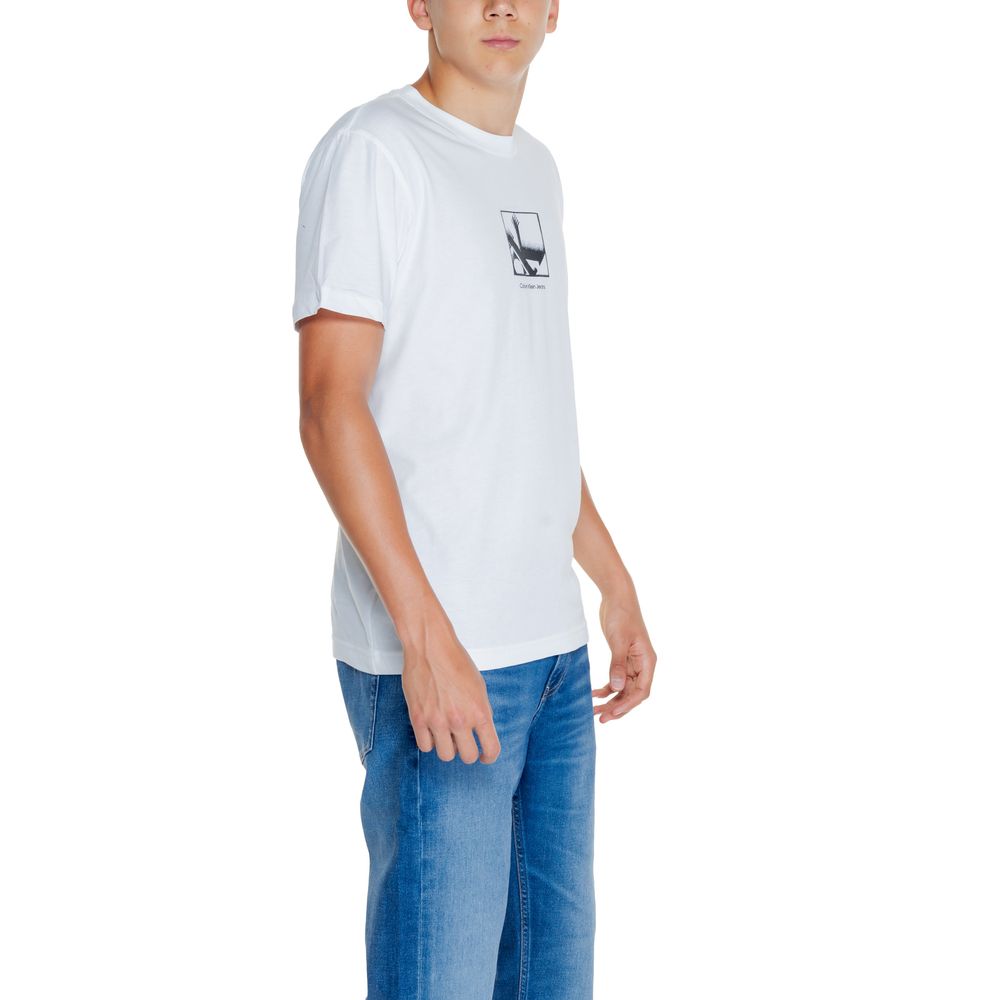 Calvin Klein Jeans White Cotton Rigenerato T-Shirt