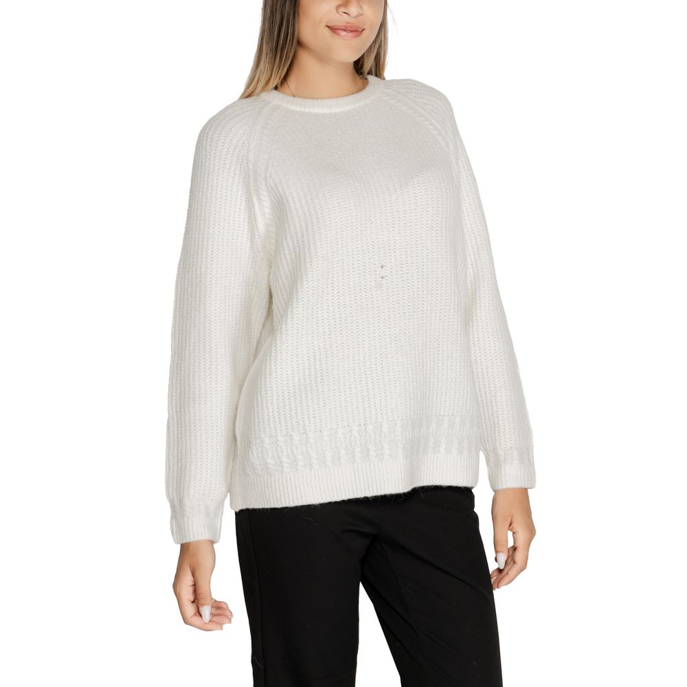 Guess White Polyester Sweater