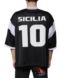 Black White Sicilia Short Sleeves T-shirt