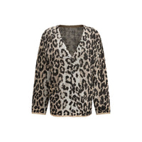 R13 Leopard Boyfriend Cardigan