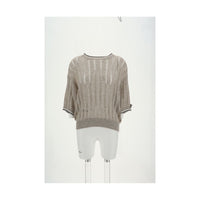 Brunello Cucinelli Openwork knit pattern Sweater with sequins