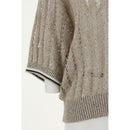 Brunello Cucinelli Openwork knit pattern Sweater with sequins