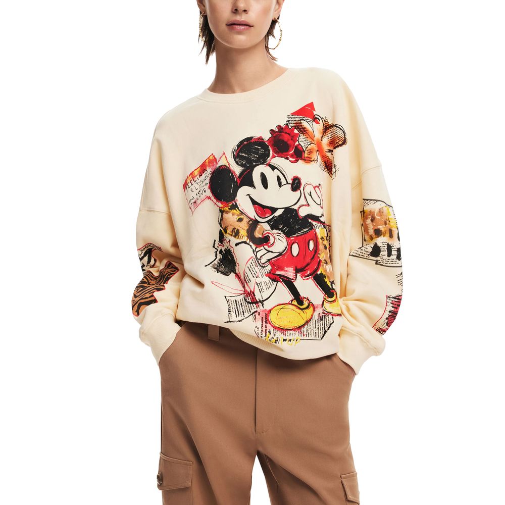 Desigual Cream Cotton Sweater