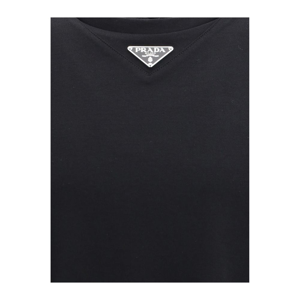 Prada T-Shirt with triangular plaque