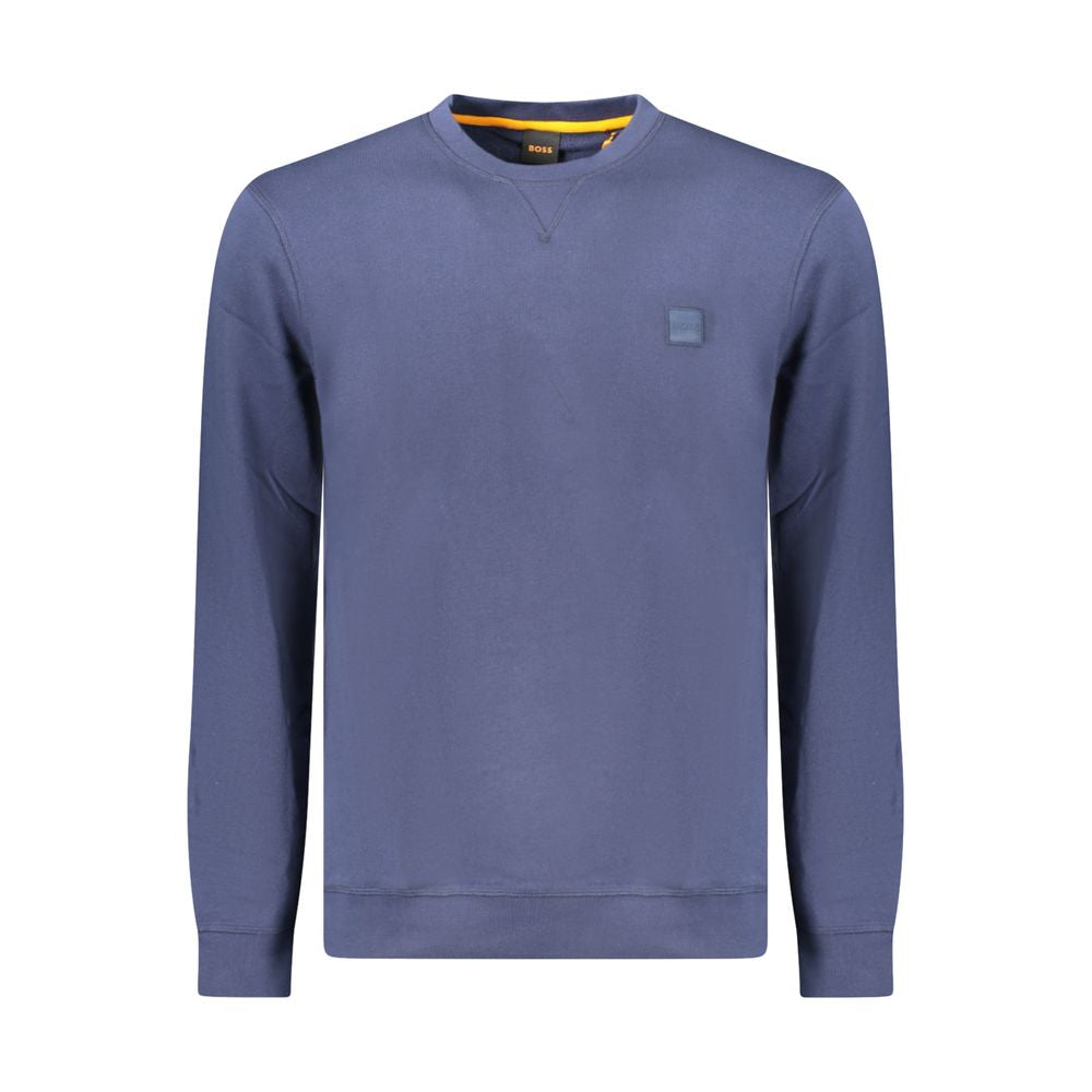 Hugo Boss Blue Cotton Men Sweater