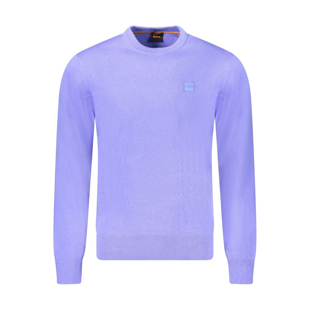 Hugo Boss Blue Cotton Men Sweater