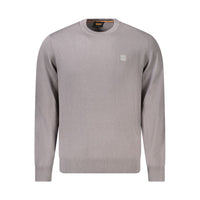 Hugo Boss Gray Cotton Men Sweater