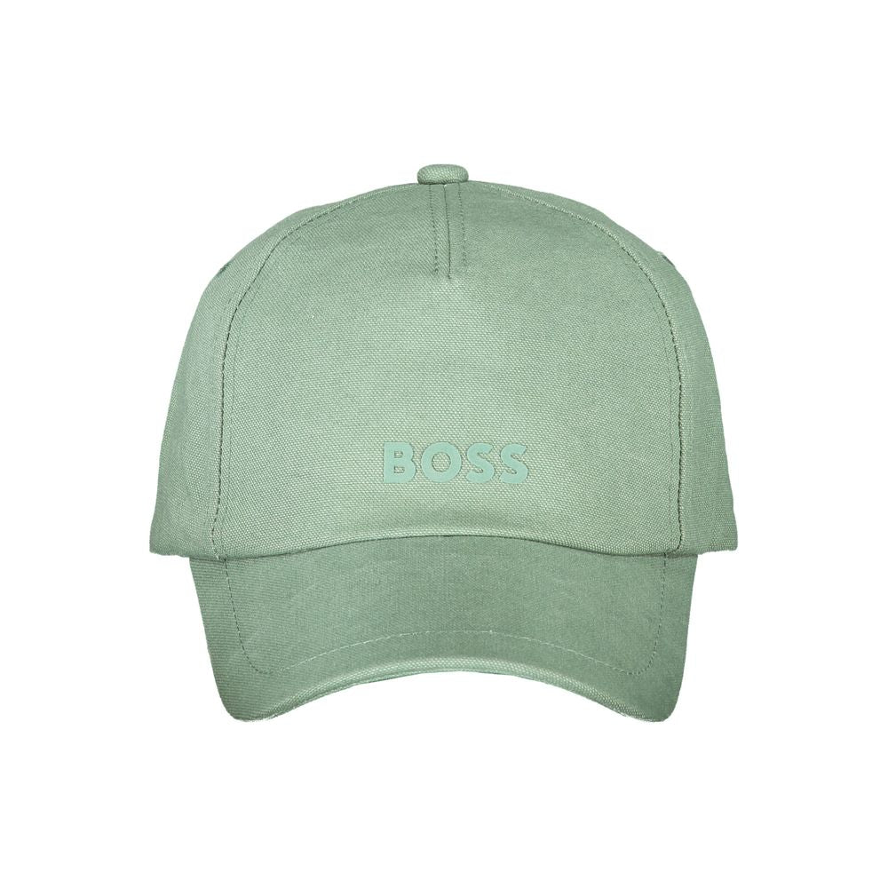 Hugo Boss Green Cotton Men Cap