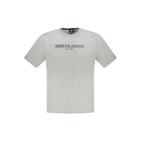 North Sails Gray Cotton Men T-Shirt