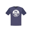 North Sails Blue Cotton Men T-Shirt