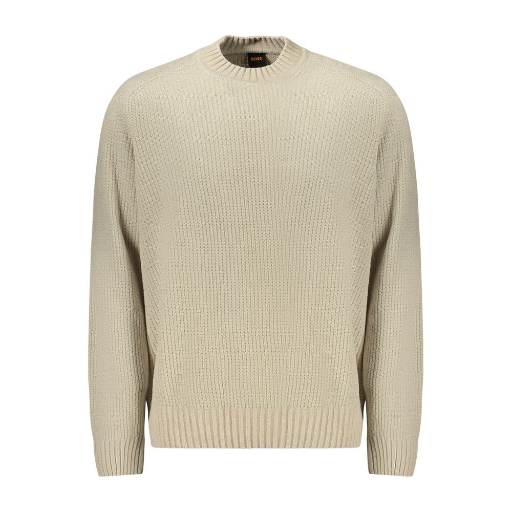 Hugo Boss Beige Cotton Men Sweater