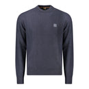 Hugo Boss Blue Cotton Men Sweater