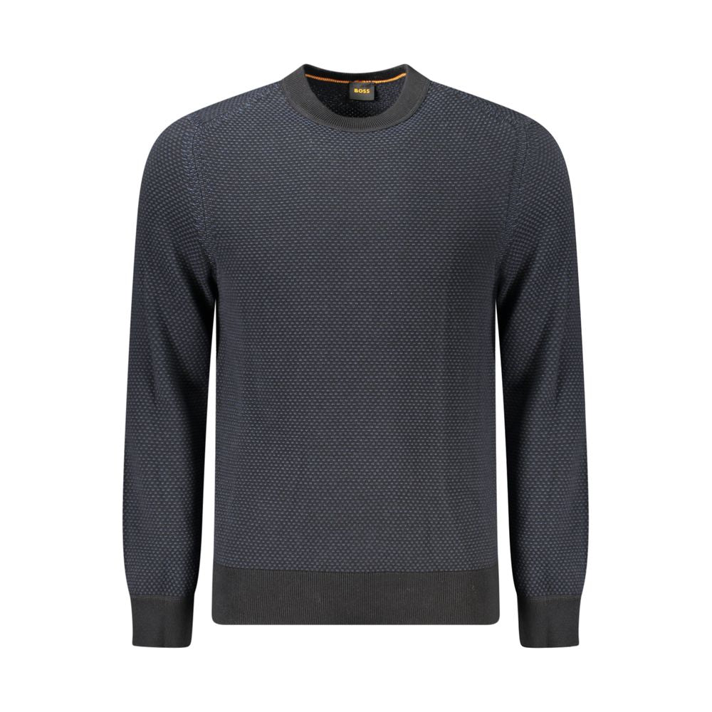 Hugo Boss Black Cotton Men Sweater