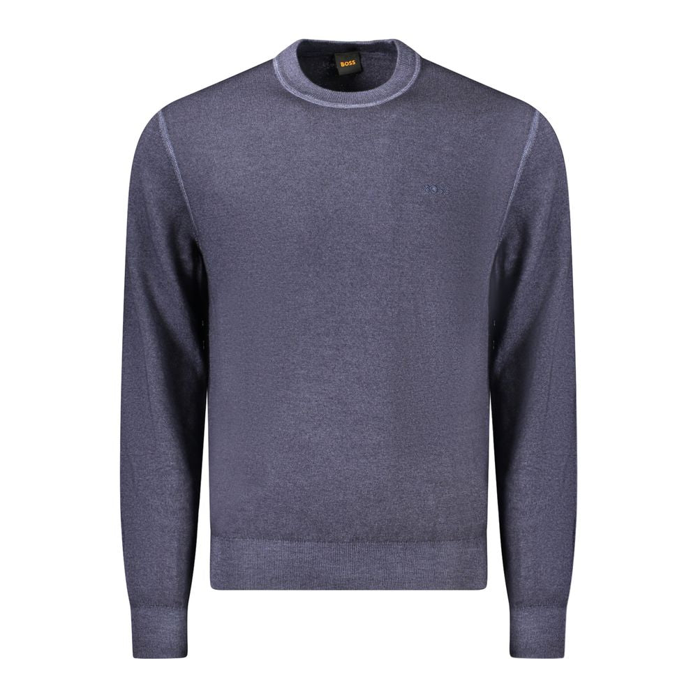 Hugo Boss Blue Wool Men Sweater