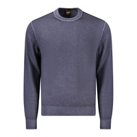 Hugo Boss Blue Wool Men Sweater