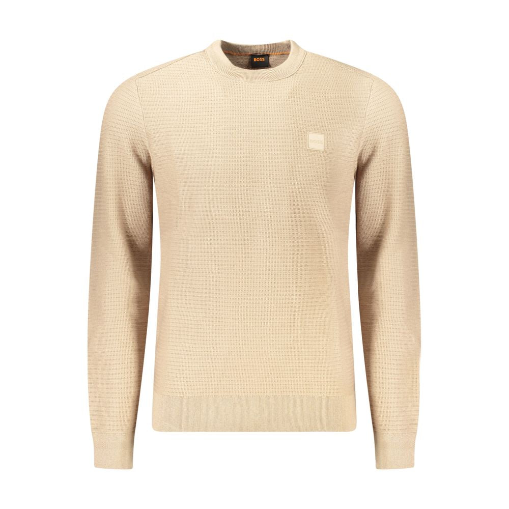 Hugo Boss Beige Cotton Men Sweater