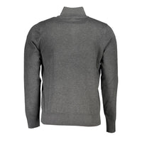 U.S. Grand Polo Elegant Half-Zip Sweater with Embroidery Detail