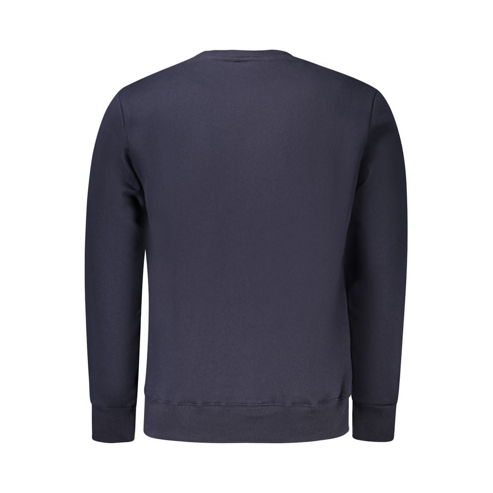 Coveri Moving Blue Cotton Men Sweater