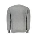 Harmont & Blaine Chic Gray Crew Neck Cotton Blend Sweater