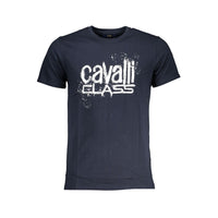 Cavalli Class Blue Cotton T-Shirt