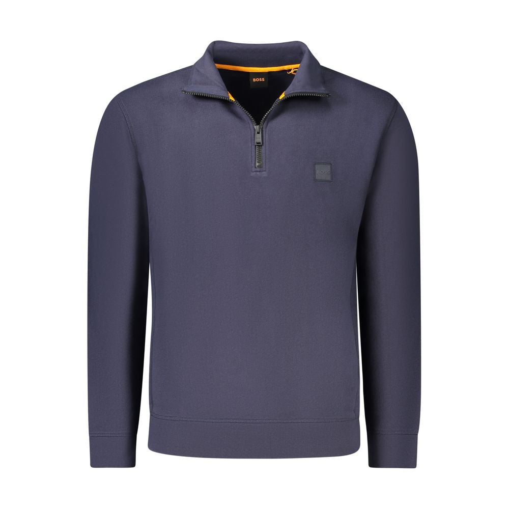 Hugo Boss Blue Cotton Men Sweater