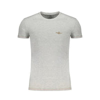 Aeronautica Militare Gray Cotton T-Shirt