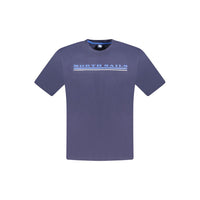 North Sails Blue Cotton Men T-Shirt