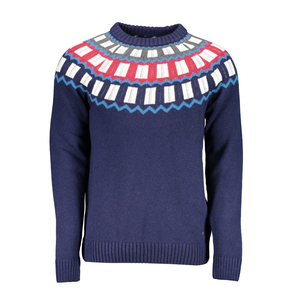 Gant Blue Wool Men Sweater