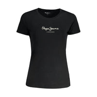 Pepe Jeans Black Cotton Tops & T-Shirt