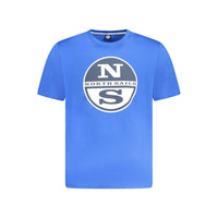 North Sails Blue Cotton Men T-Shirt