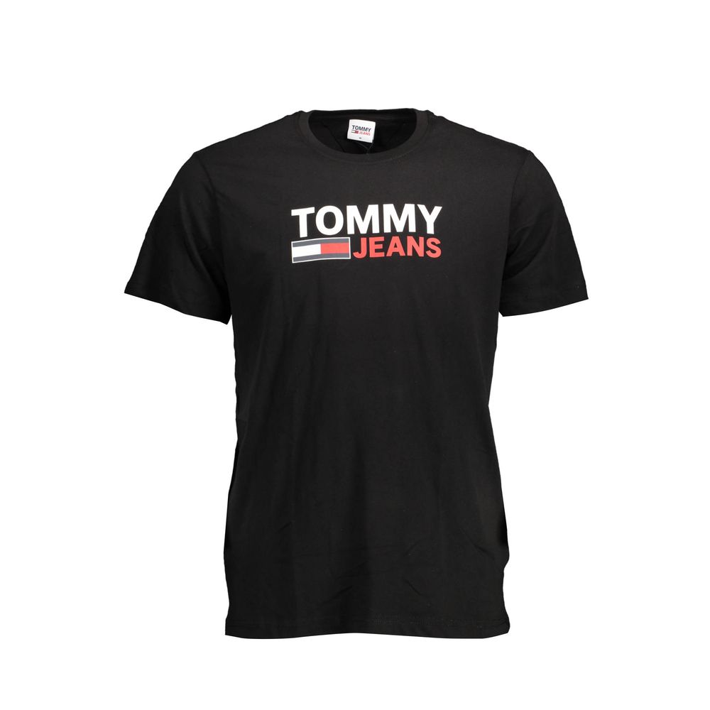 Tommy Hilfiger Black Cotton Men T-Shirt