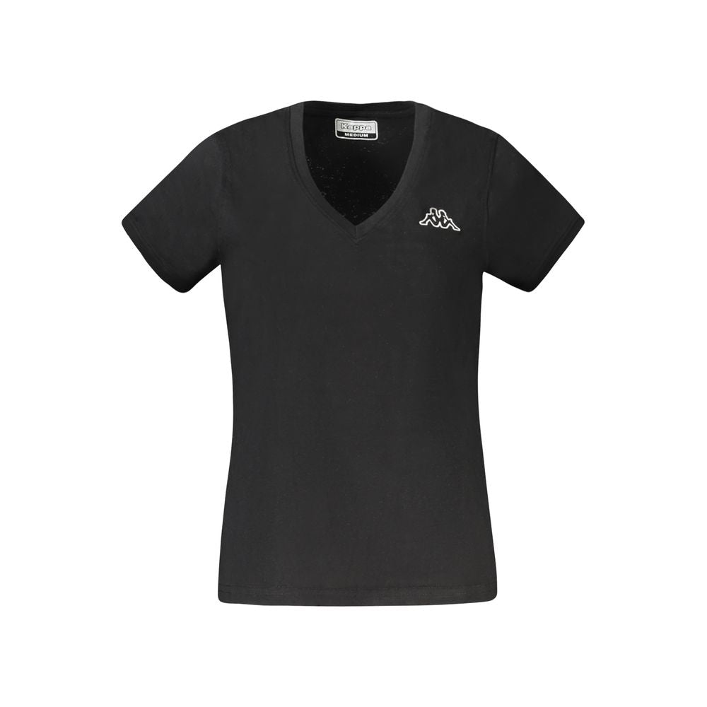 Kappa Black Cotton Women T-Shirt