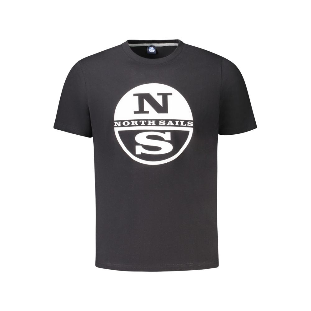 North Sails Black Cotton Men T-Shirt