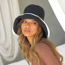 BLOOM LINE Crochet Sun Hat In Black