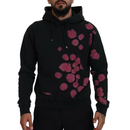 Black Tie Dye Cotton Hooded Sweatshirt Sweater