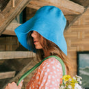 BLOOM Crochet Hat in Mosaic Blue